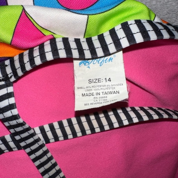 Colorful Dolphin Uglies One-Piece Swimsuit - Size Small - Picture 4 of 4